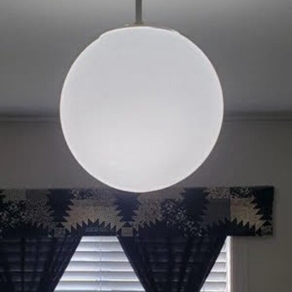 1 Large Round Dome White Frosted Matte Glass Ceiling Light Shade GLOBE - Save $ - Picture 5 of 5